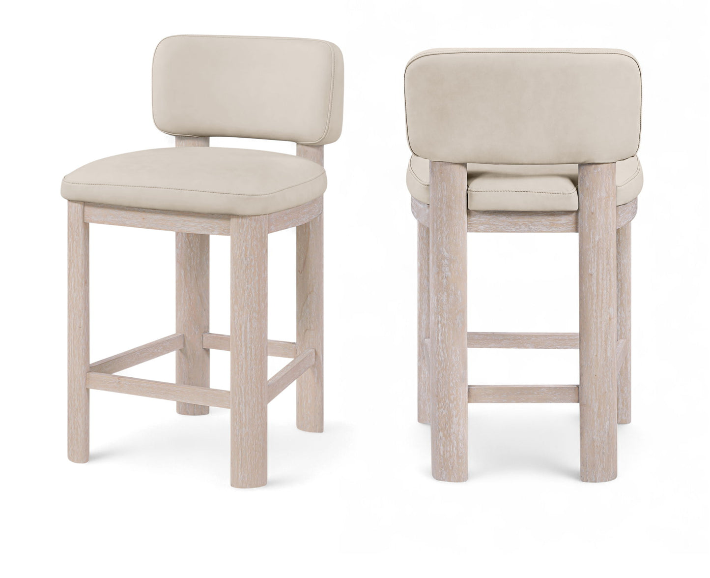 Paloma - Faux Leather Upholstered Counter Stool (Set of 2)