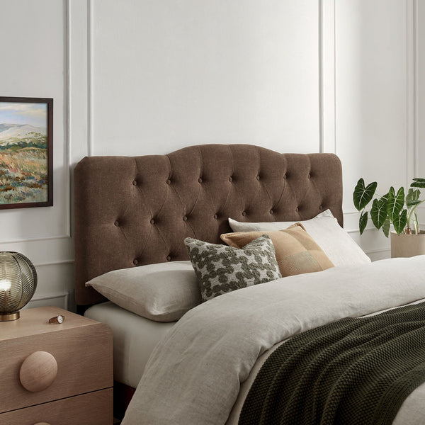 Annabel Upholstered Headboard - Queen, Cocoa