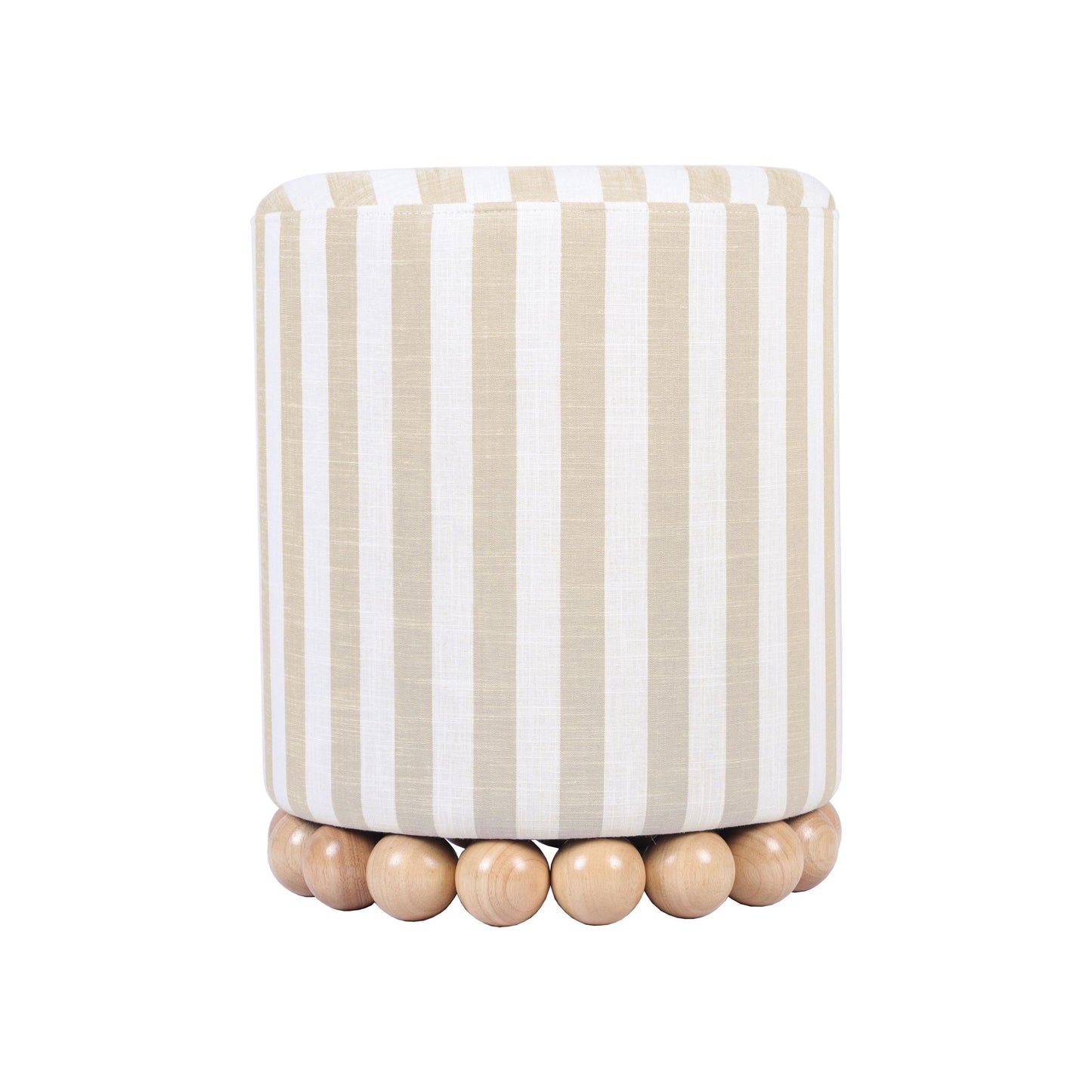 Dex - Striped Linen Ottoman