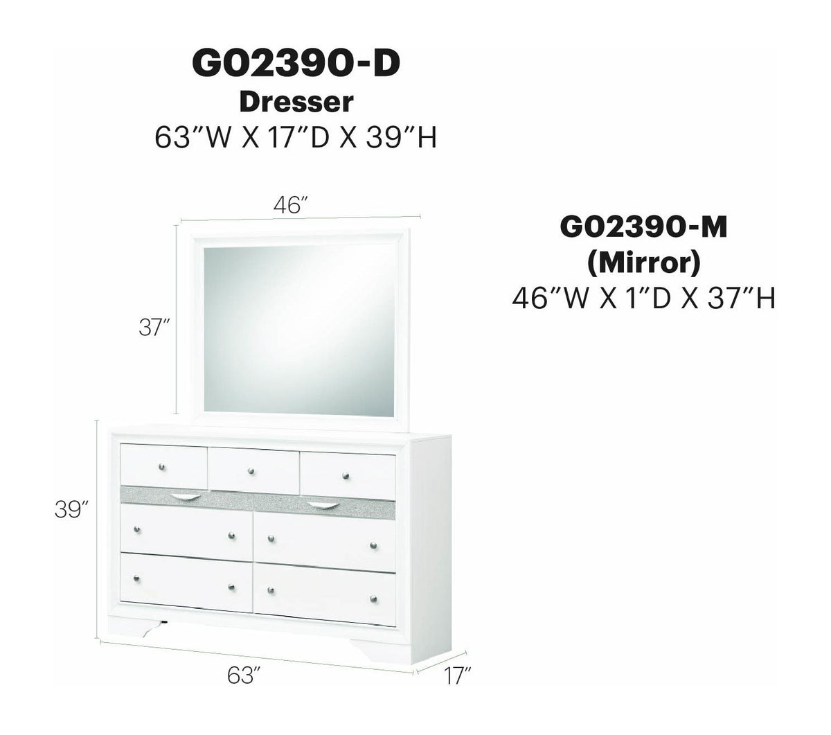 Glory Furniture - Madrid - Dresser