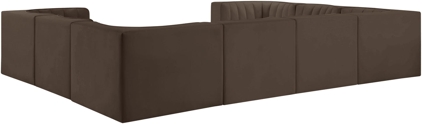 Rummi - Velvet Performance Fabric Upholstered Modular Sectional