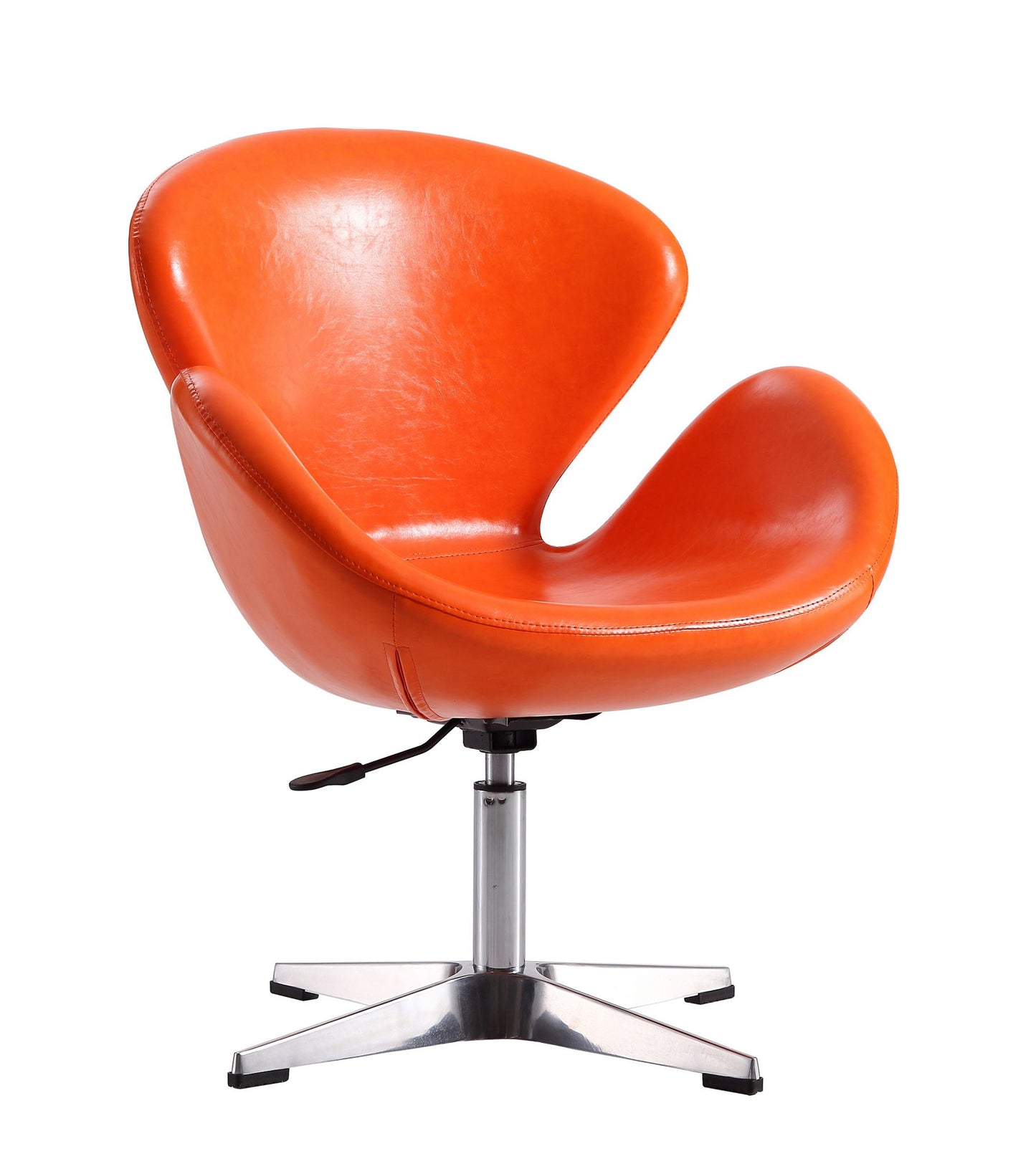 Manhattan Raspberry - Vegan Leather Swivel Lounge Chair