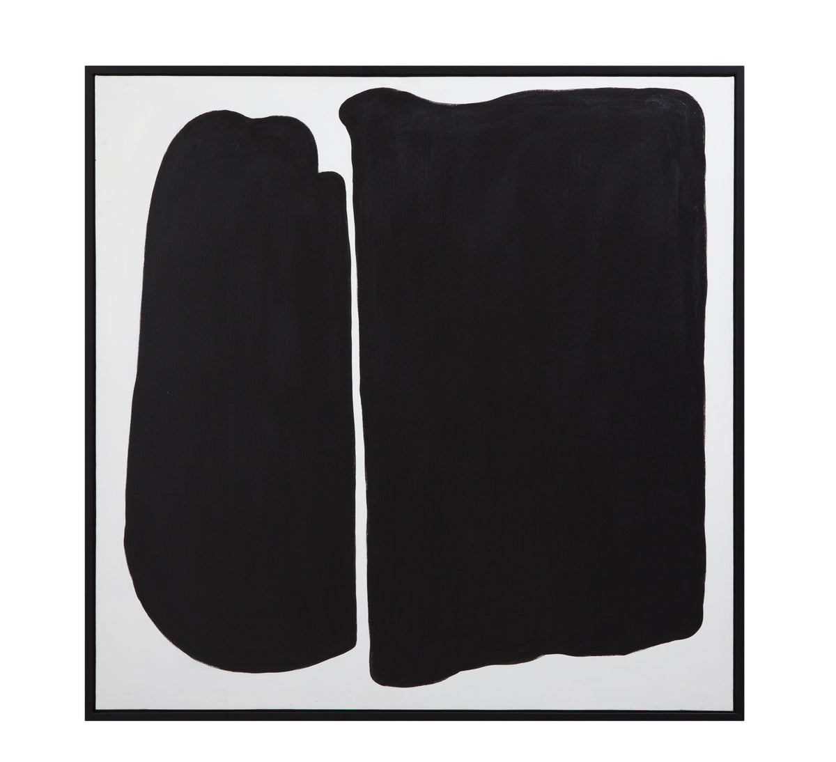 Framed Canvas Parallel Forms - Black