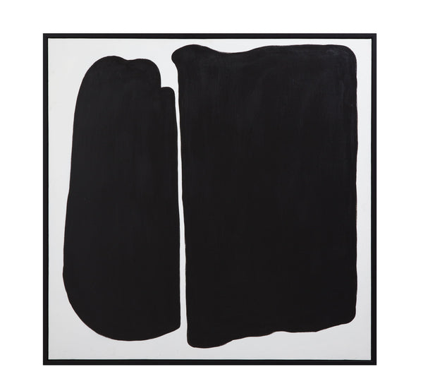 Framed Canvas Parallel Forms - Black