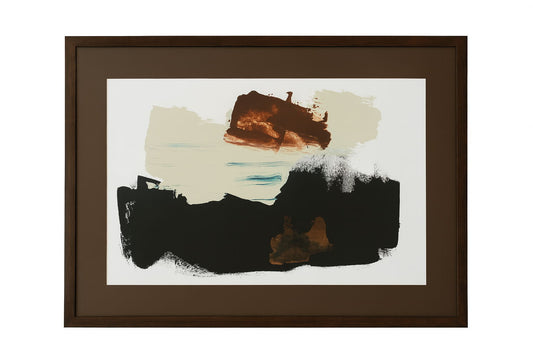Goldenrod Patch II Framed Print - Black / Brown / Cream