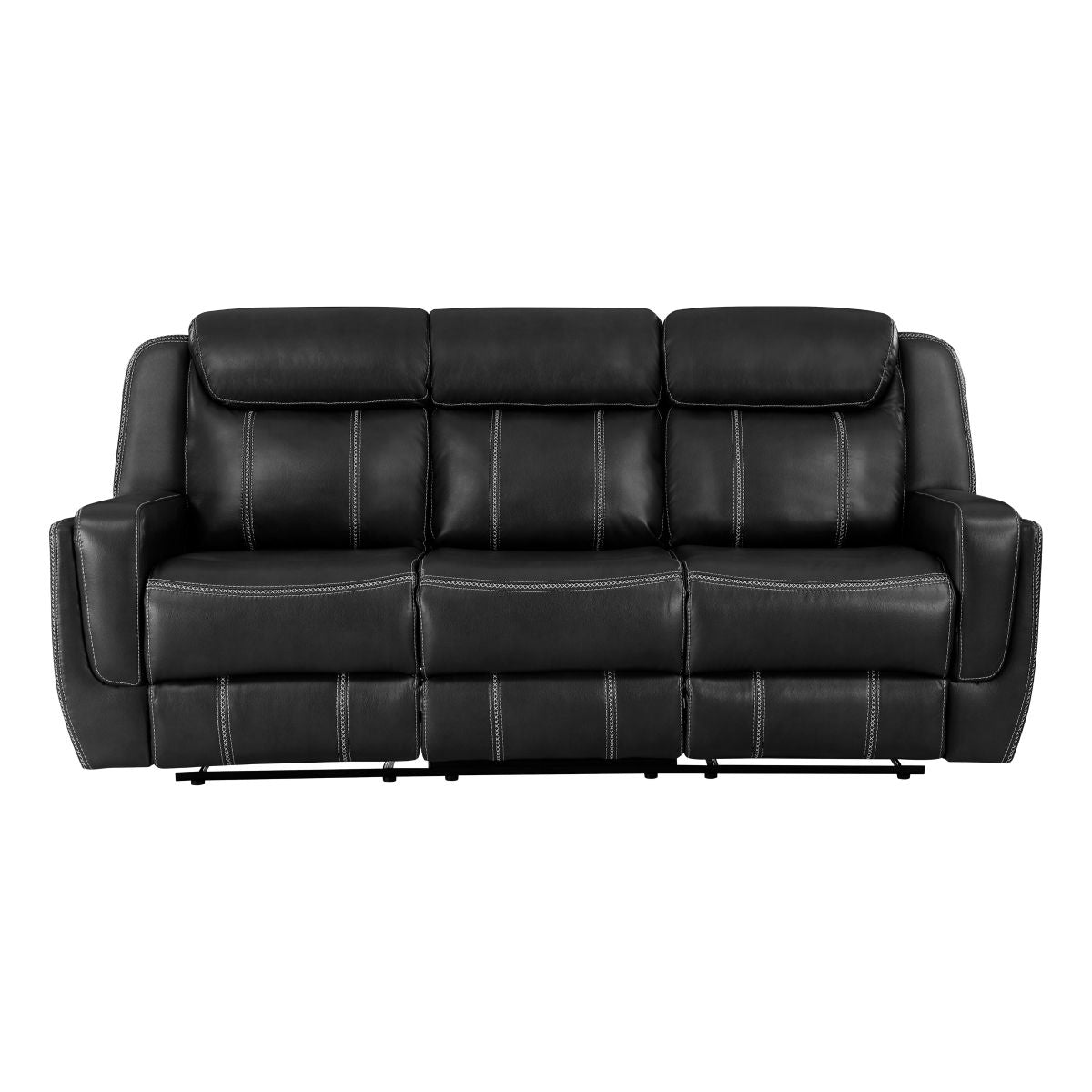 Littleton Double Reclining Sofa with Center Drop-Down Cup Holders,Storage Pouch, Receptacles and USB Ports
