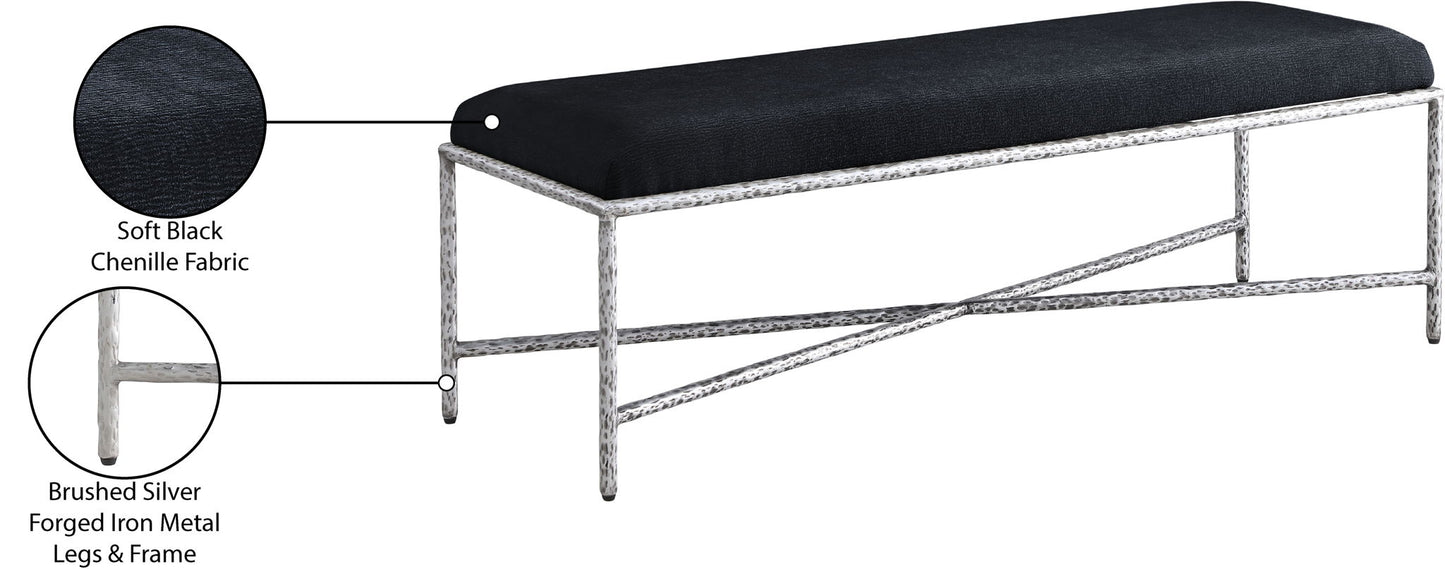 Valley - Bench With Silver Frame