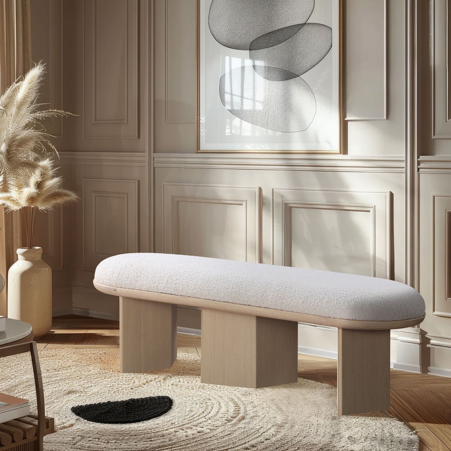 Wilshire - Bench With Natural Base