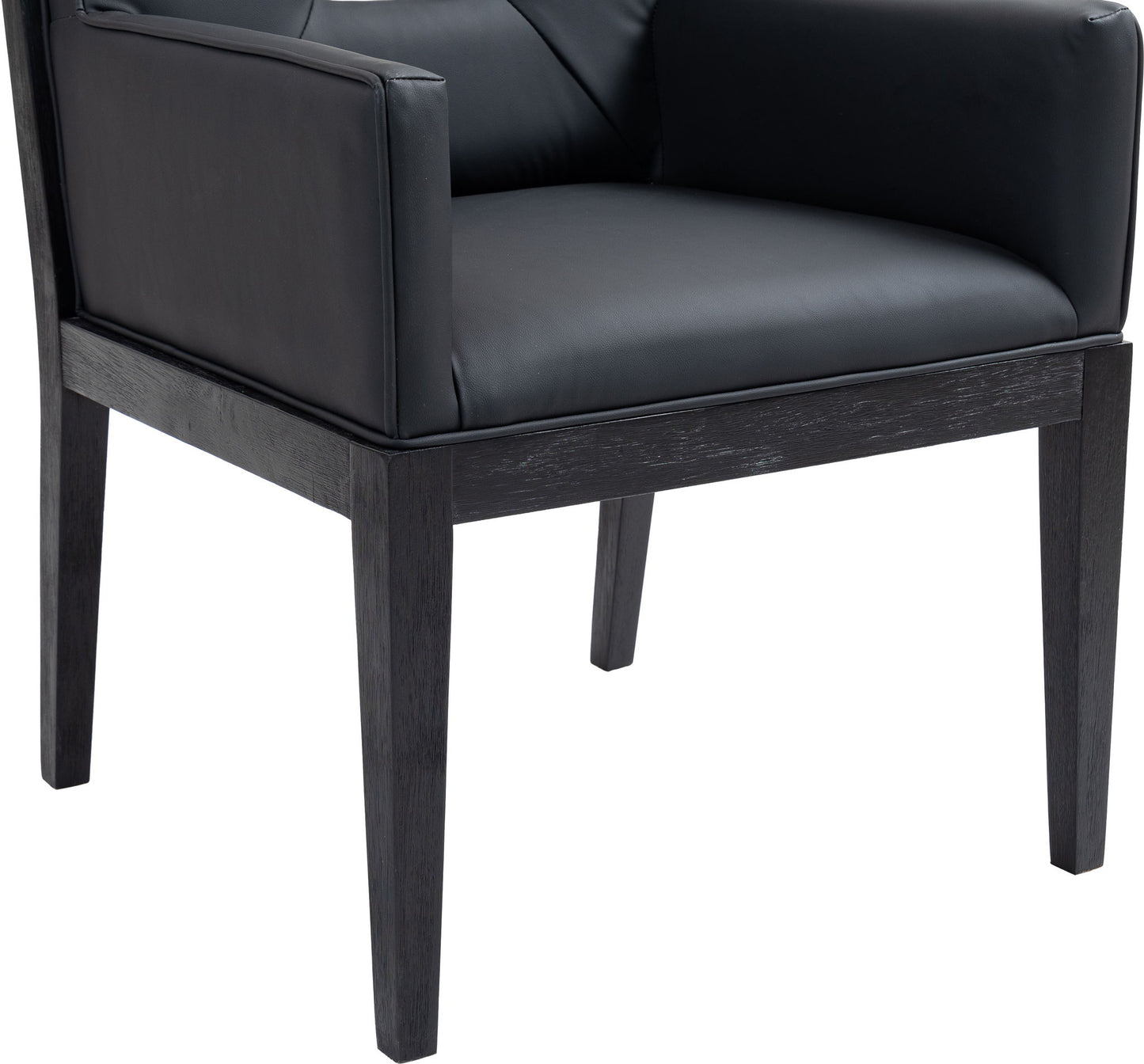 Gwendolyn - Faux Leather Dining Arm Chair With Black Frame