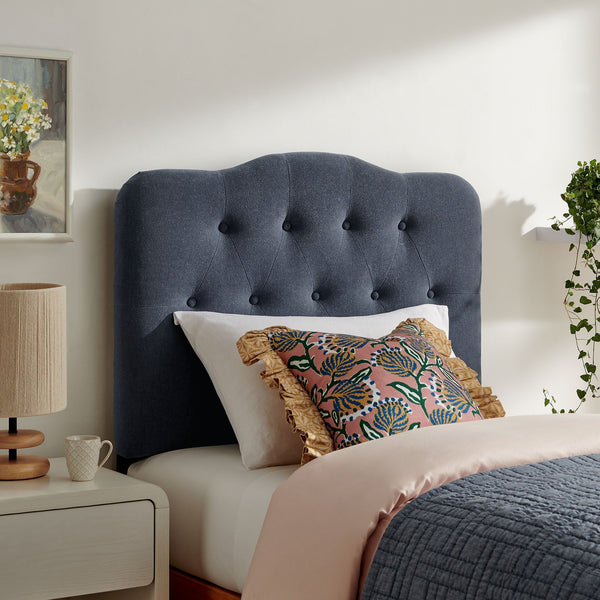 Annabel Upholstered Headboard - Twin, Denim