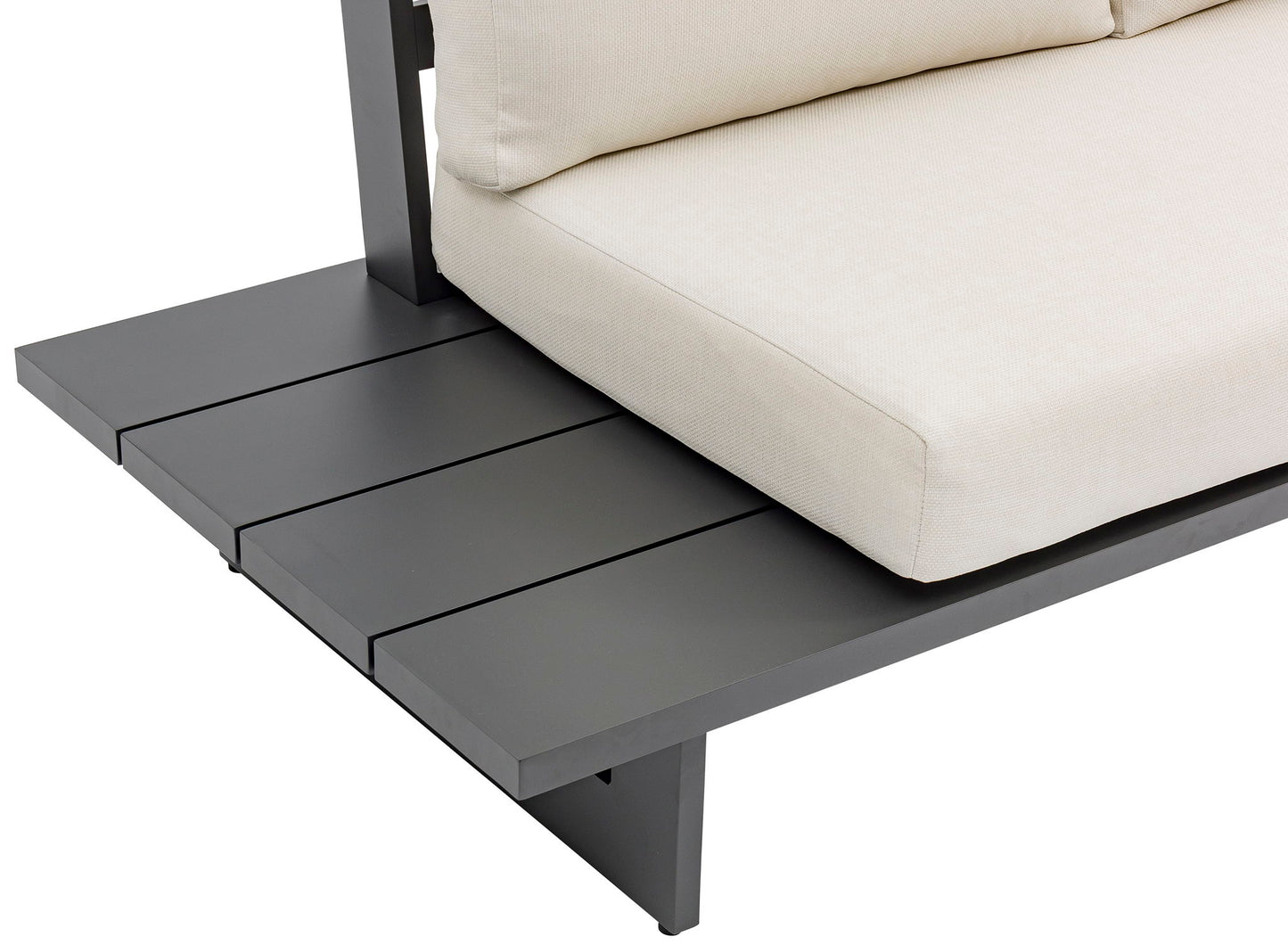Maldives - 6 Piece Water Resistant Outdoor Patio Modular Sectional With Gray Base