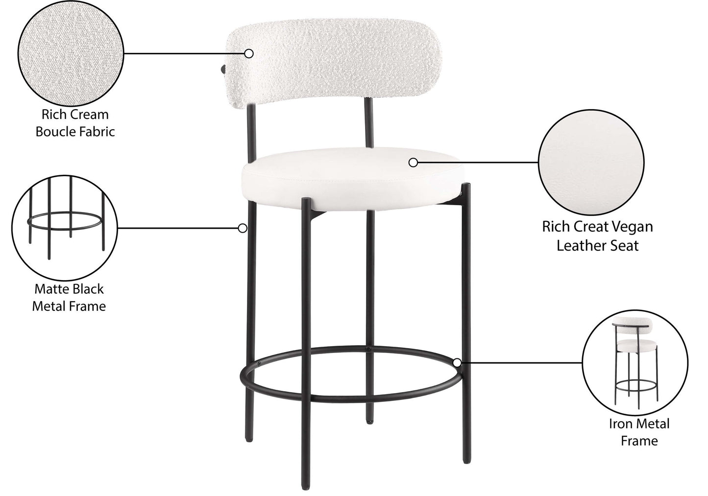 Beacon - Faux Leather Stool (Set of 2)