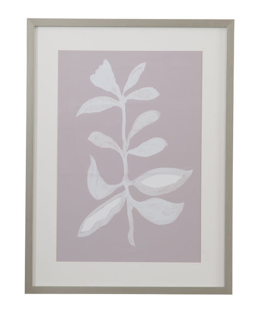 Fresh Leaves II Framed Print - Gray