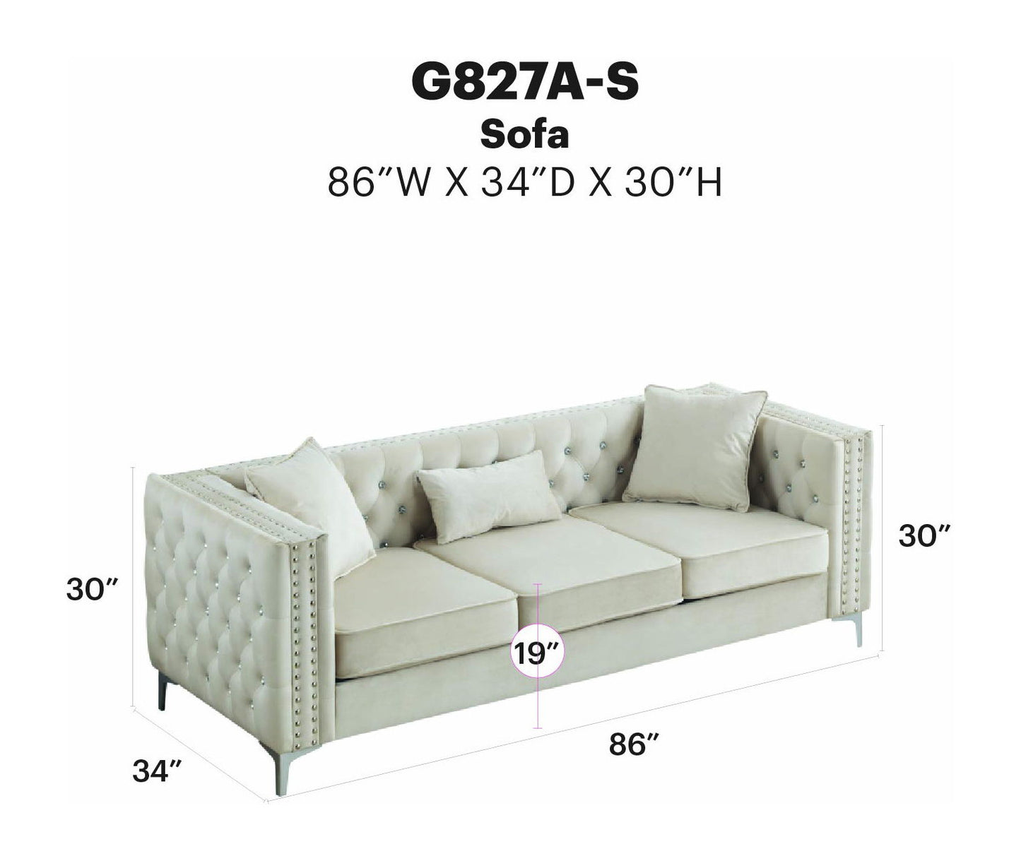 Glory Furniture - Paige - Sofa