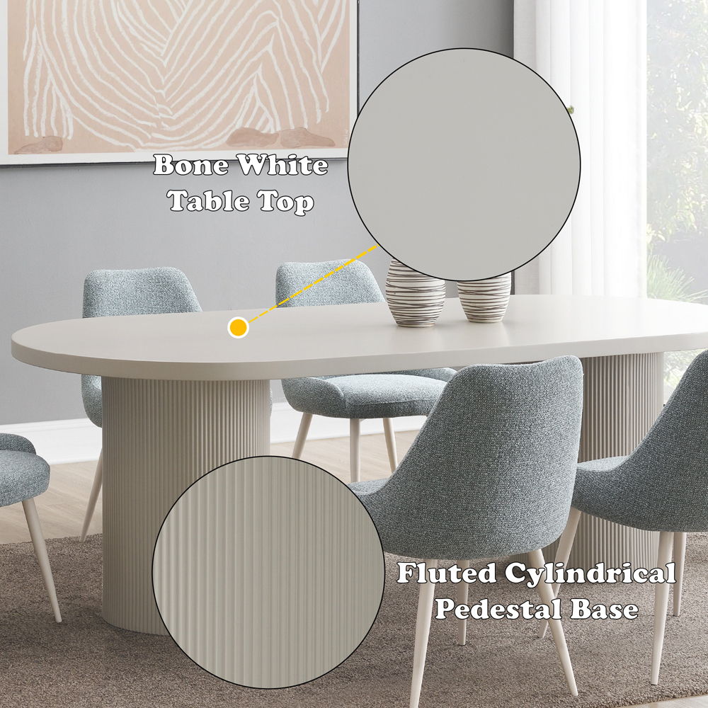 Laela - Dining Table - White