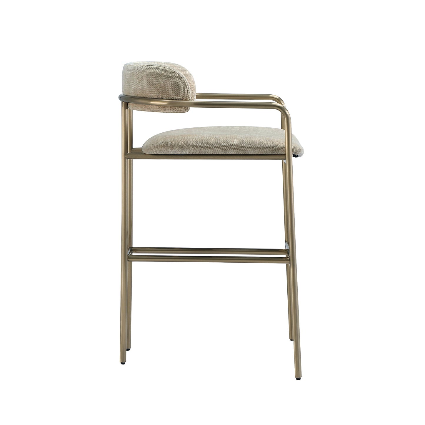 Manhattan Serene - Metal Upholstered Barstool