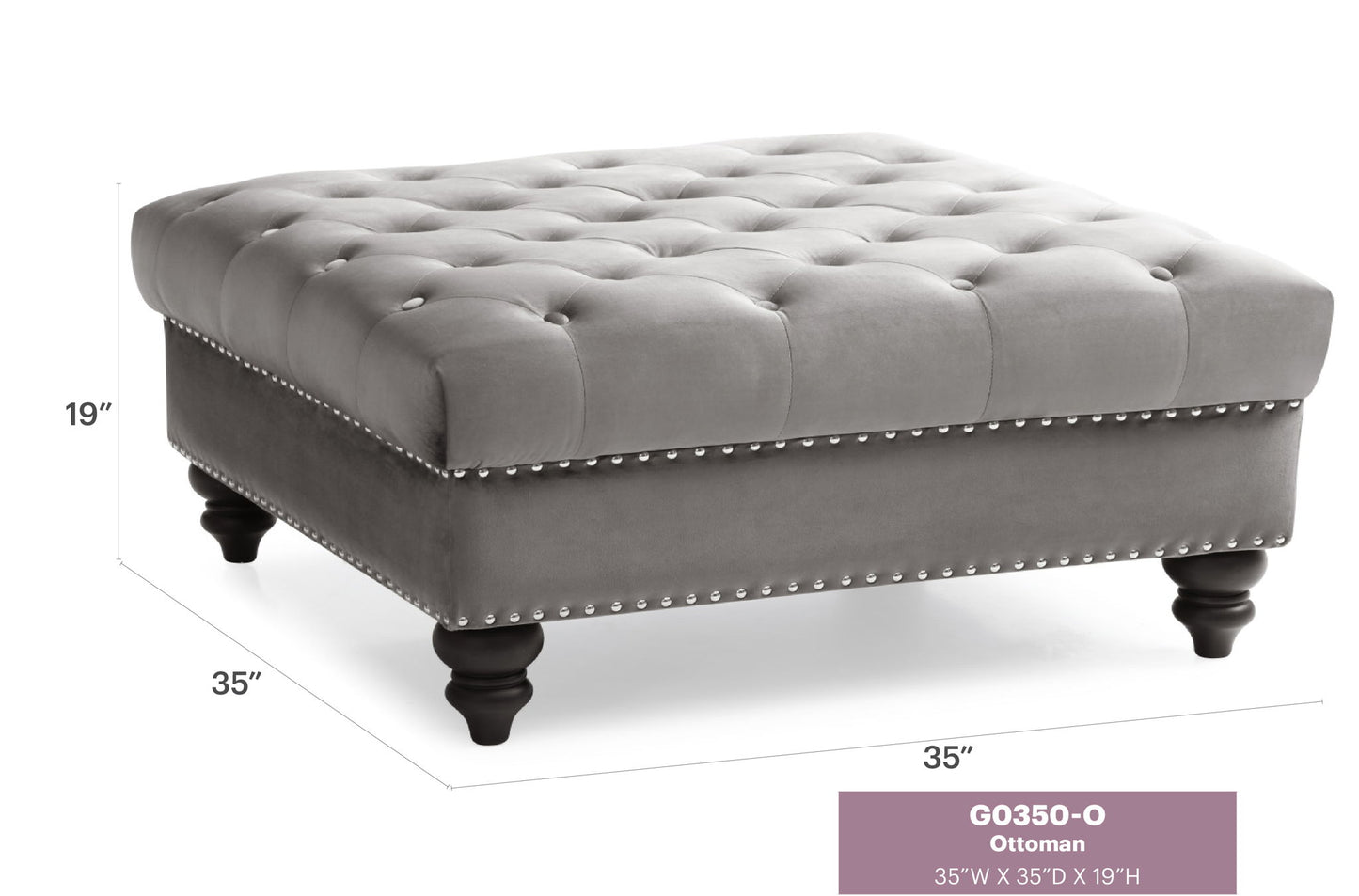 Glory Furniture - Nola - Ottoman