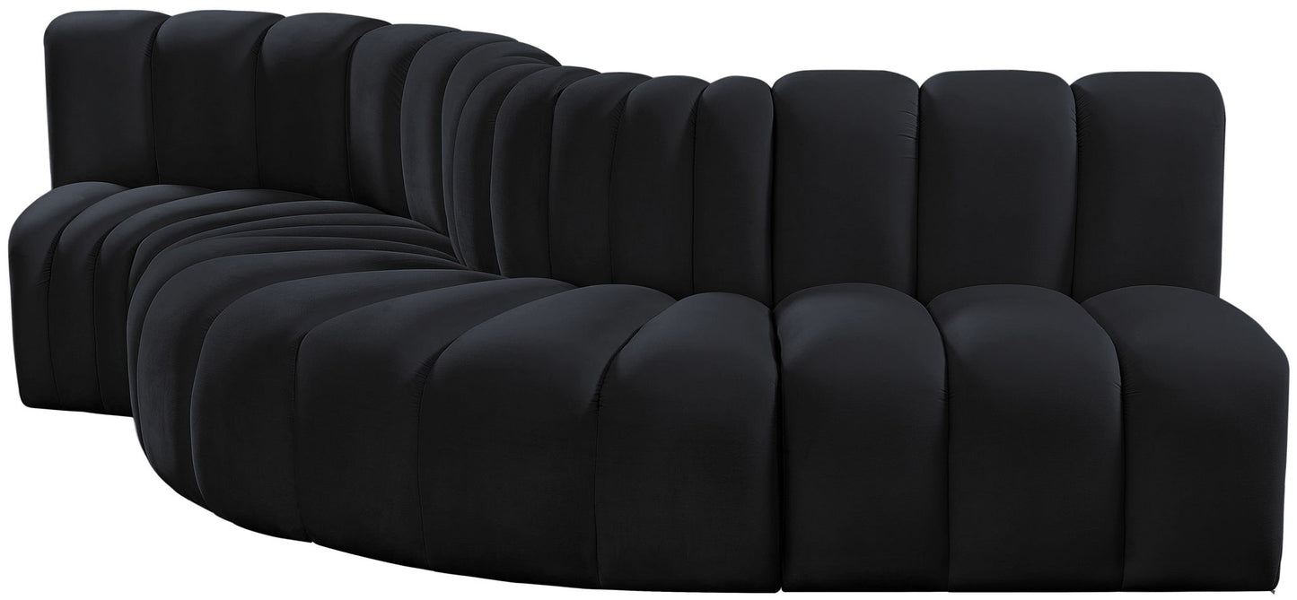 Arc - Velvet 5 Piece Modular Sofa