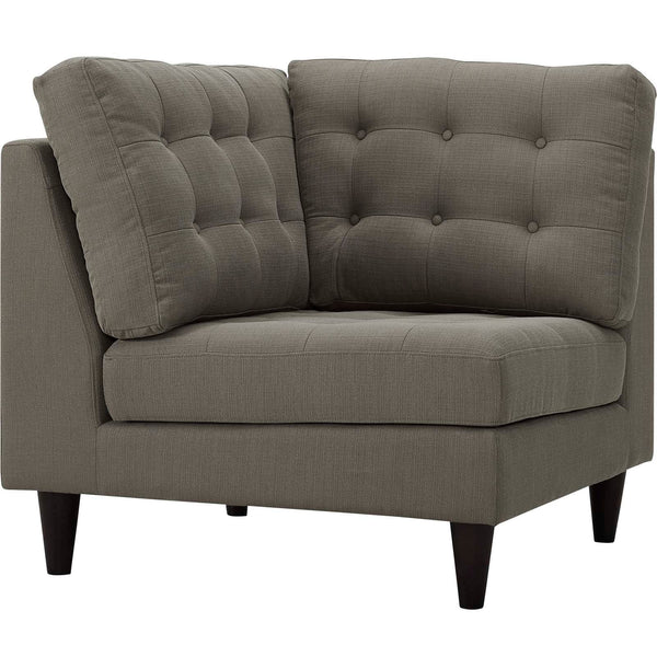 Empress Upholstered Fabric Corner Sofa - Granite