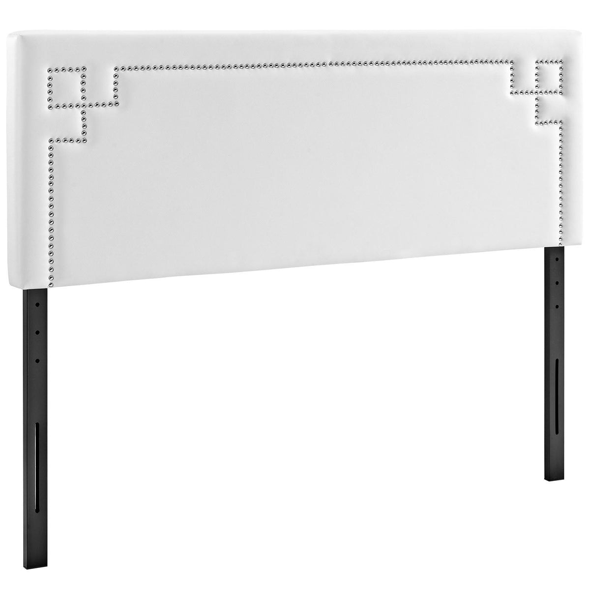Josie Upholstered Vinyl Headboard - Queen, White