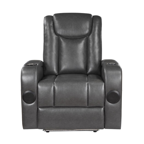 Turbo Power Reclining Chair with Wireless Charger, Cooling Cup-Holder, Storage Arms, Wireless Speakers, LED Light and USB port