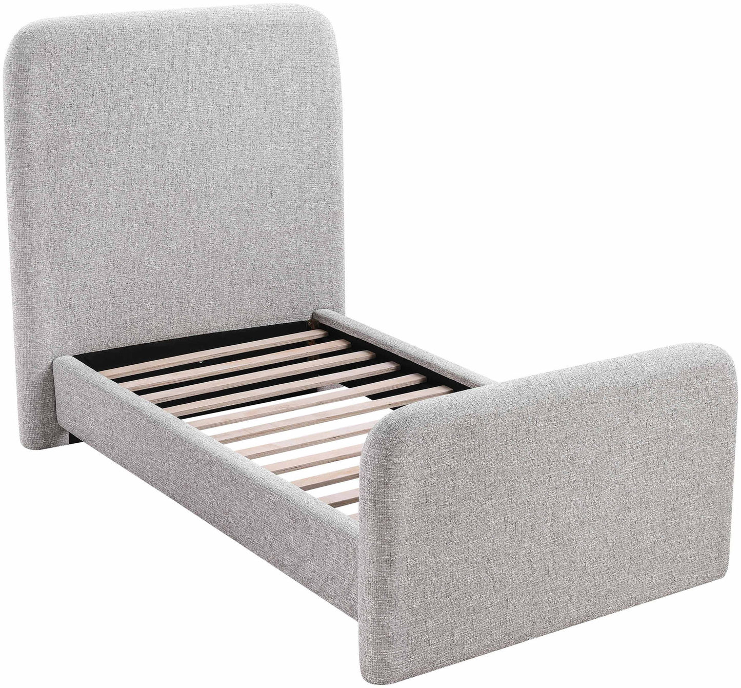 Fira - Linen Textured Fabric Upholstered Bed