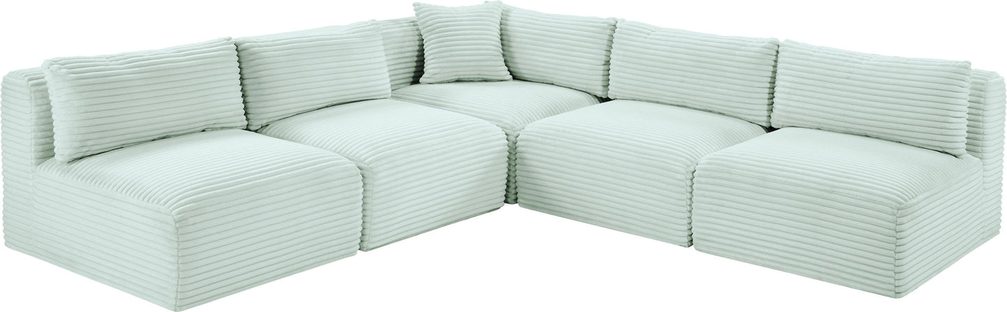 Shaggy - 5 Piece Modular Corner Armless Sectional