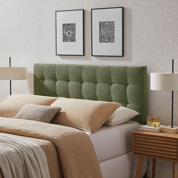 Lily Upholstered Fabric Headboard - Full, Leaf