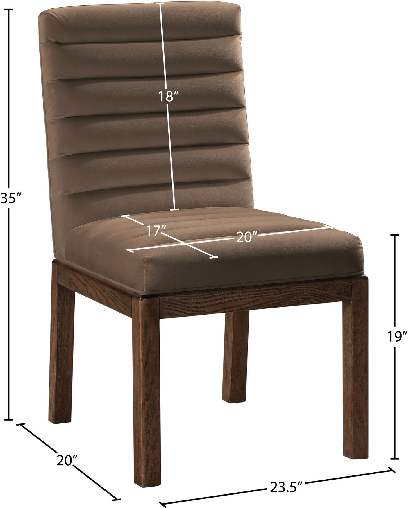 Evelyn - Dining Chair With Brown Legs