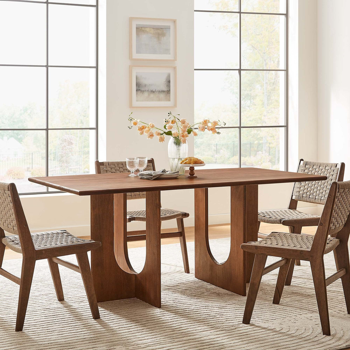 Rivian Rectangular 70" Wood Dining Table - Walnut