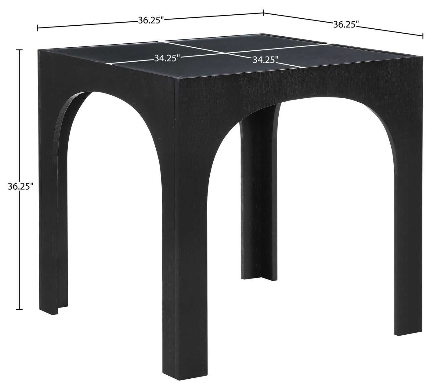 Waldorf - Tempered Glass Top Table