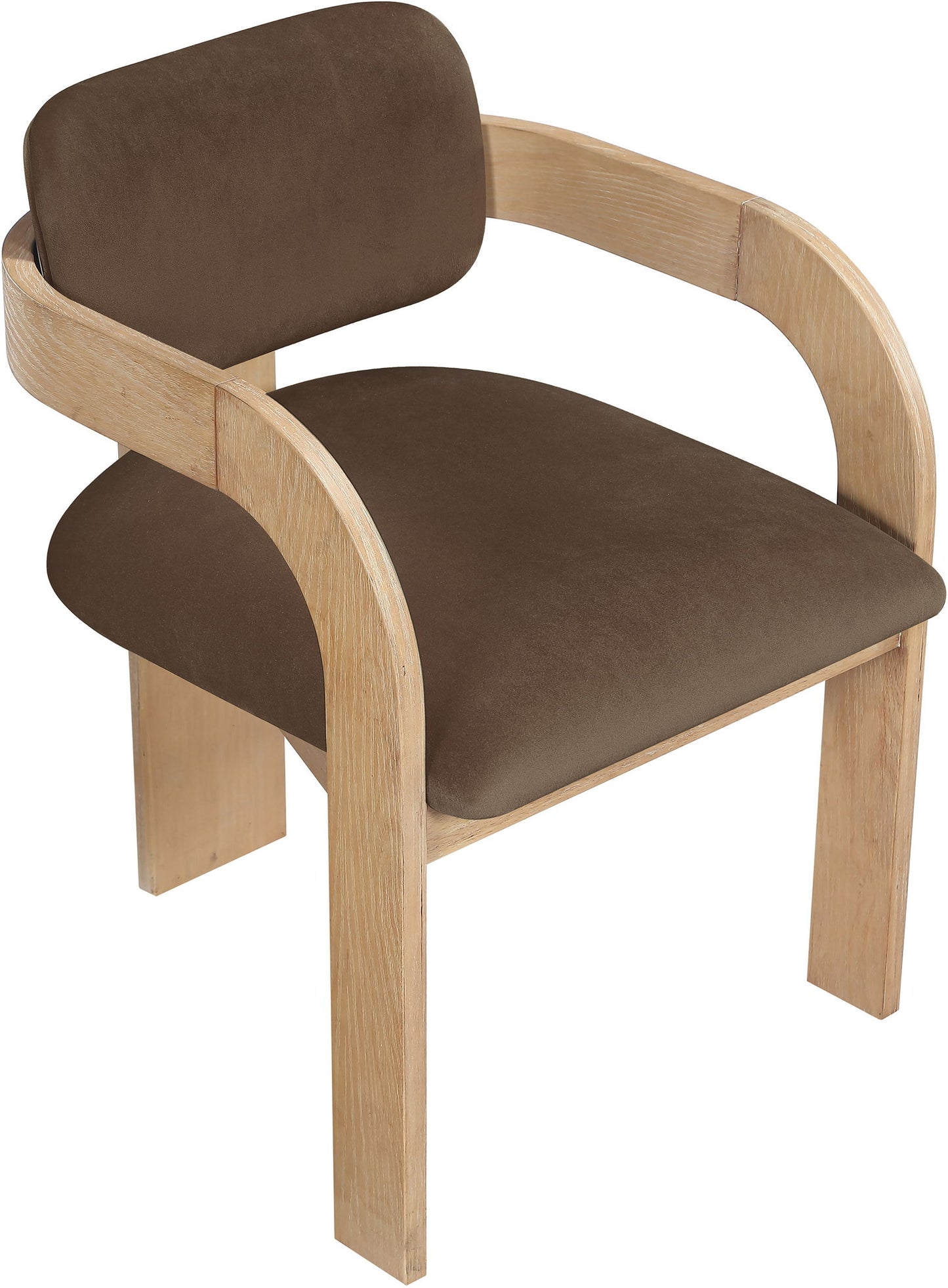 Cedra - Velvet Performance Fabric Upholstered Dining Chair (Set of 2) - Natural Frame