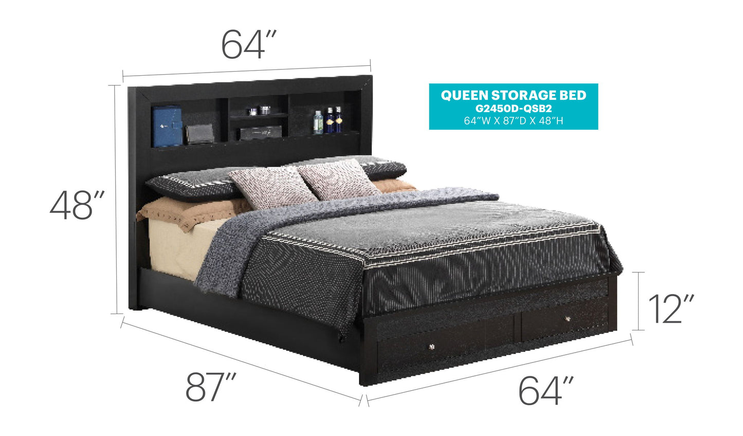 Glory Furniture - Burlington - Storage Bed