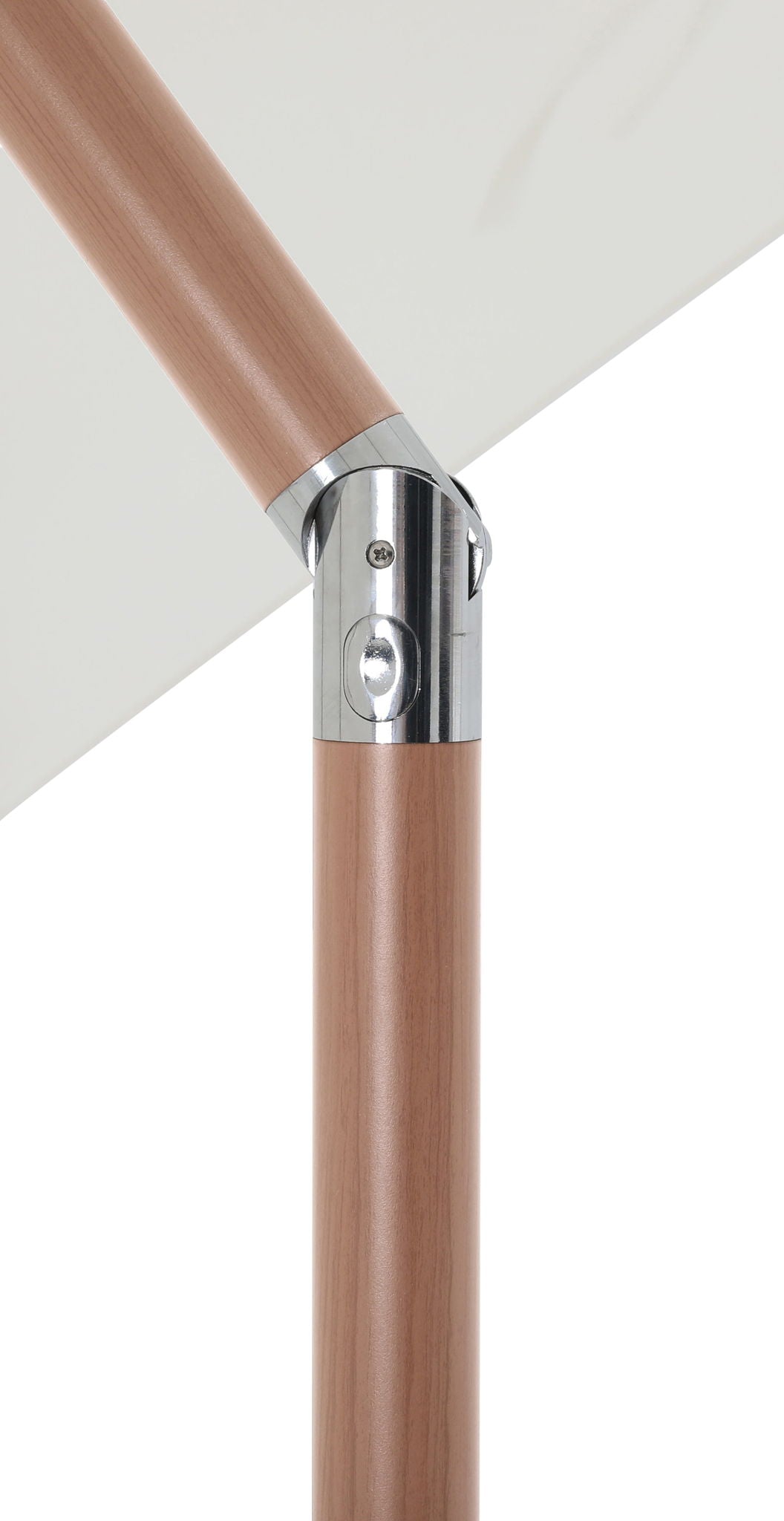 Amalfi - Aluminum Patio Umbrella - White Base / Light Brown Pole
