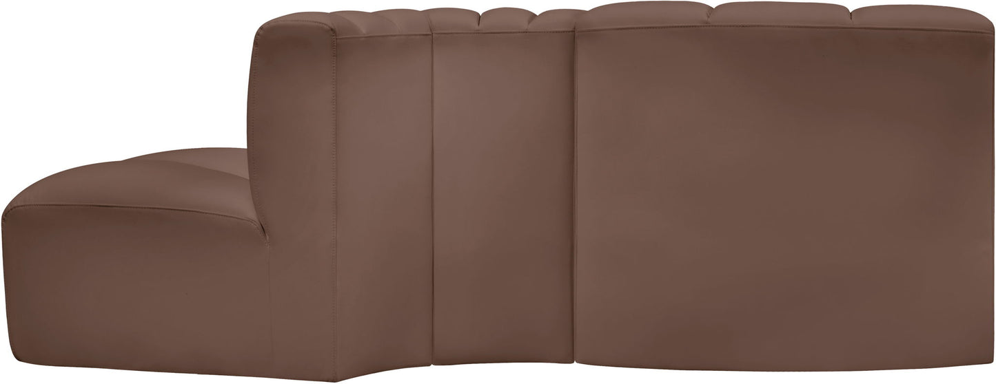 Arc - Faux Leather 3 Piece Modular Sofa
