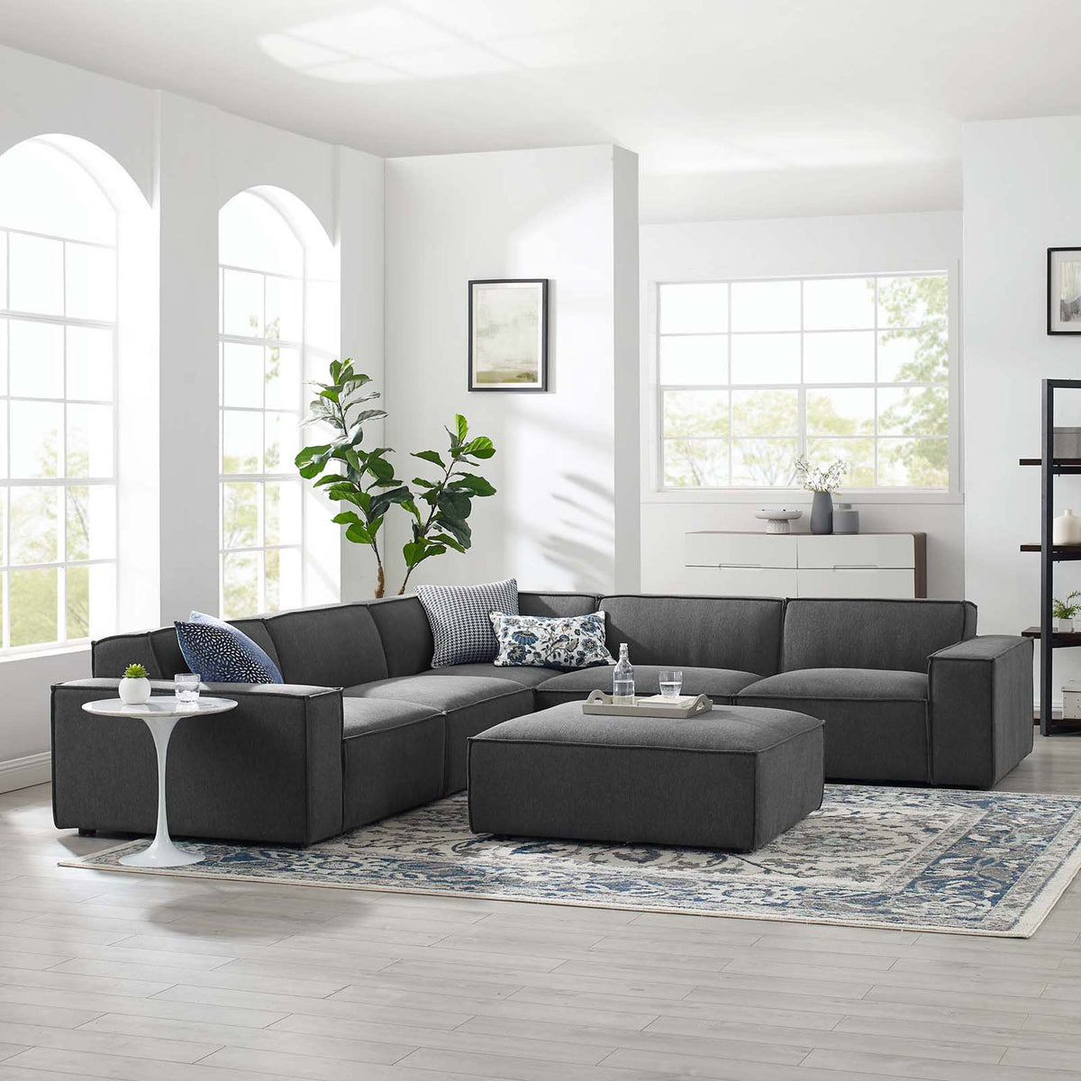 Restore 6-Piece Sectional Sofa - Charcoal