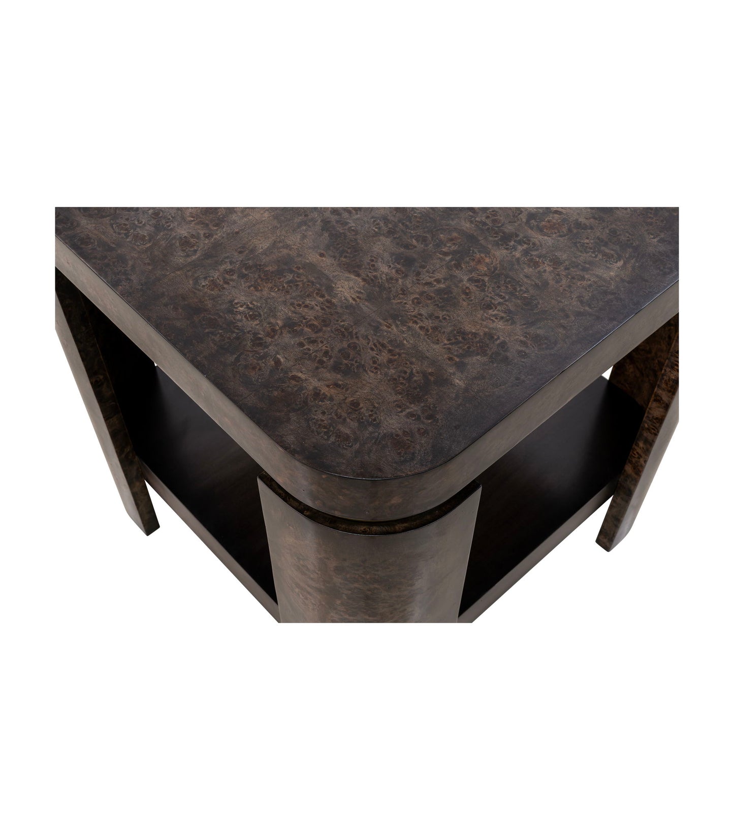 Langford - End Table - Ebony Mappa Burl