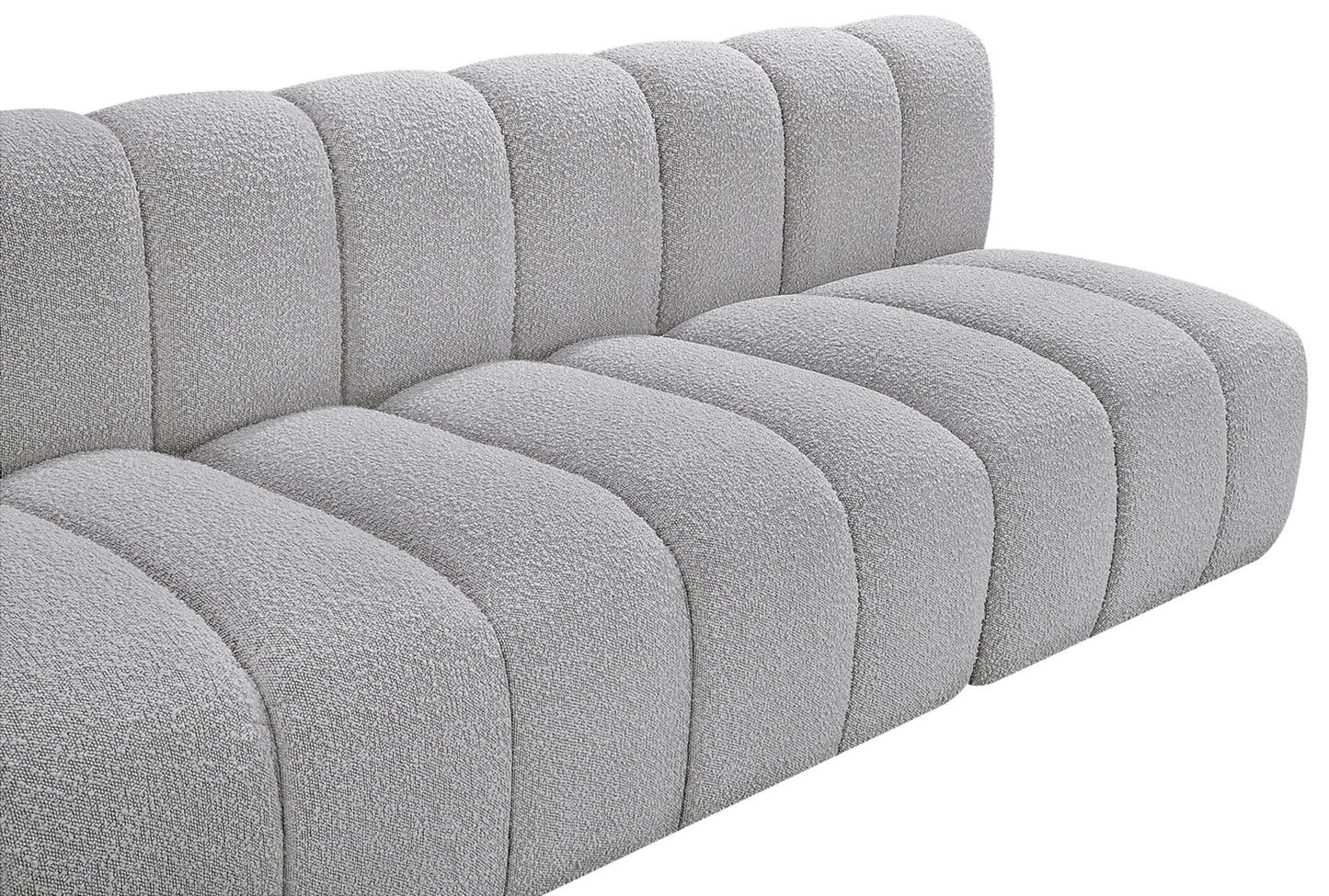 Arc - Boucle Fabric 8 Piece Curved Modular Sofa
