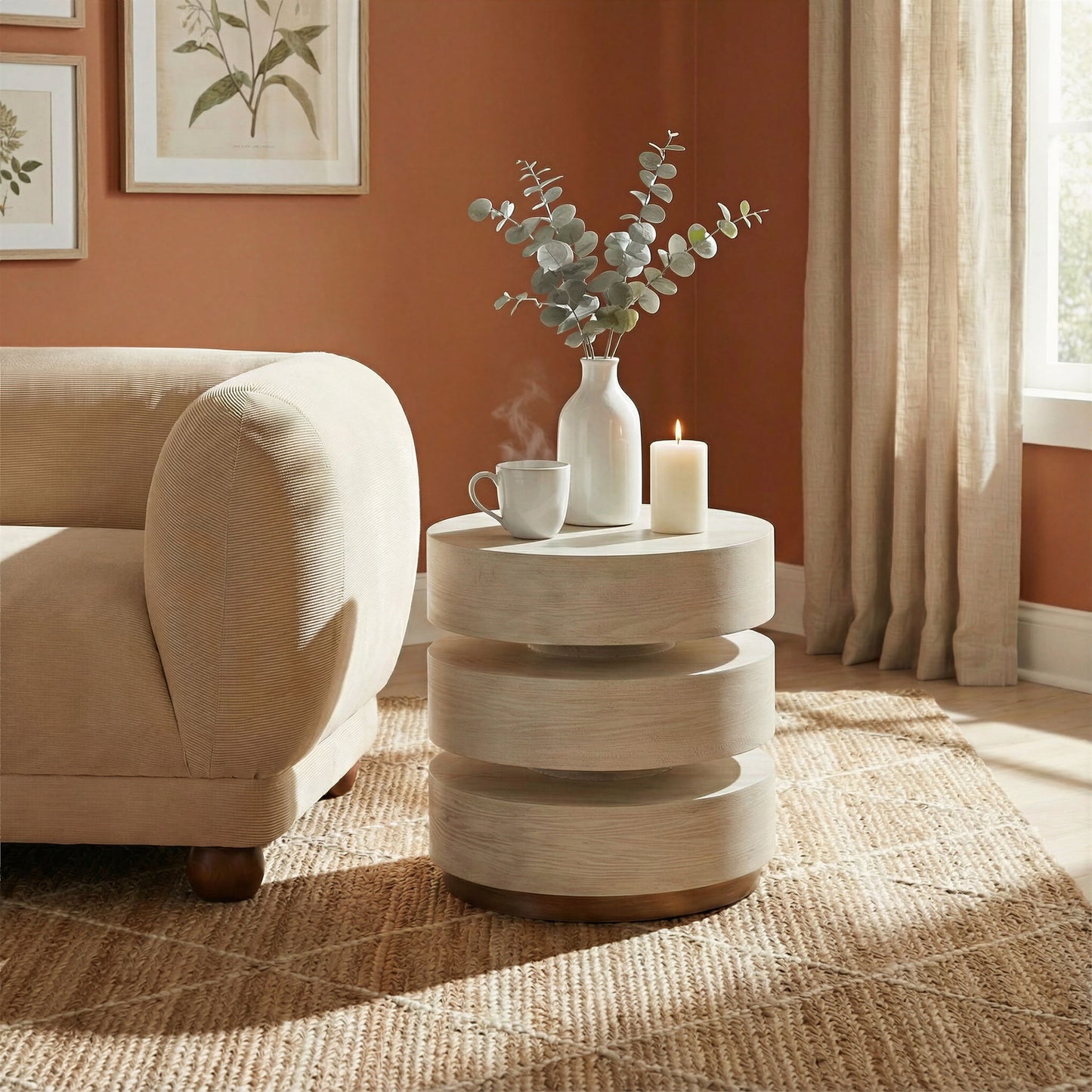 Laha - Side Table - Oak White