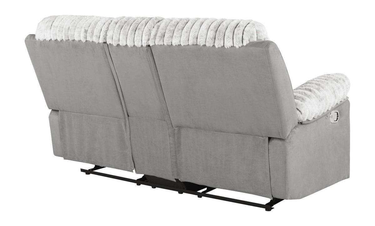 Plush - Reclining Loveseat - Gray
