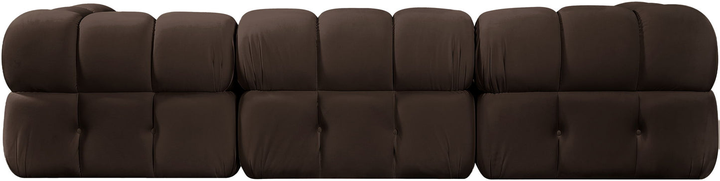 Orin - Velvet Performance Fabric Upholstered 3 Piece Modular Sofa