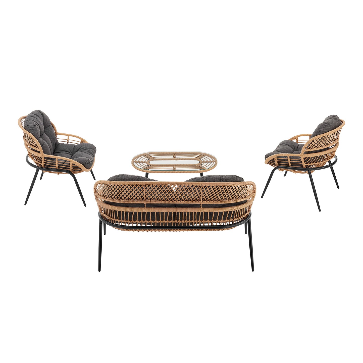 Manhattan Pine - 4-Piece Conversation Set