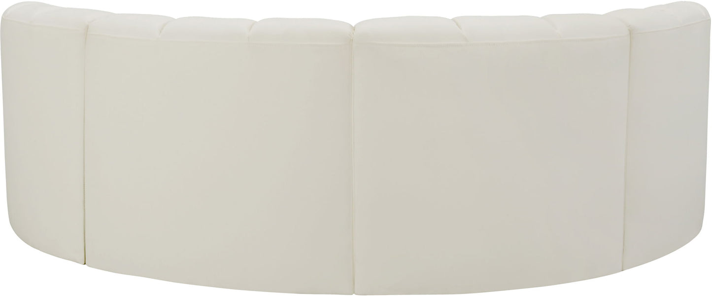 Arc - Faux Leather 4 Piece U-Shaped Modular Sofa