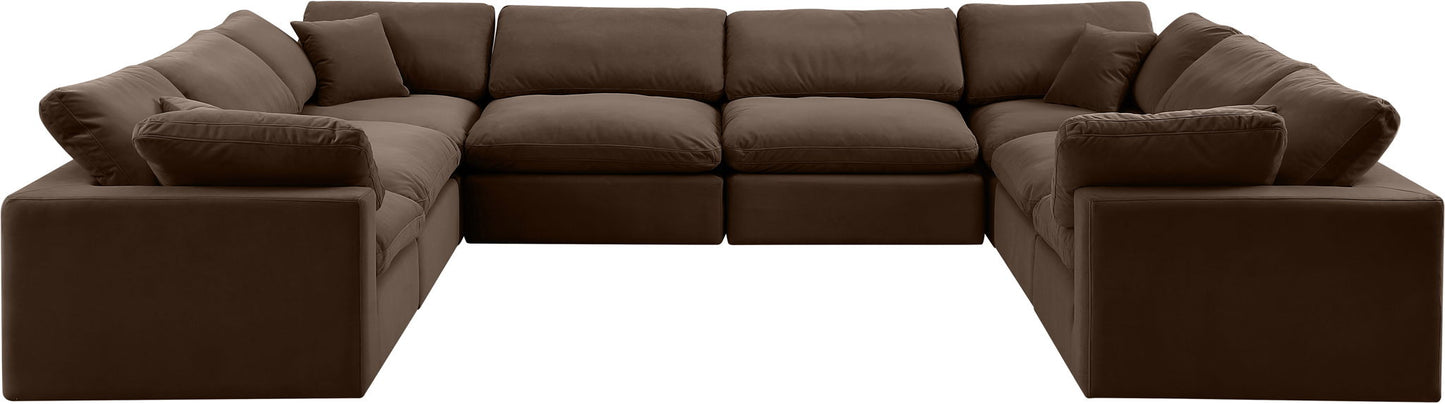 Comfy - 8 Piece Velvet Modular Sectional