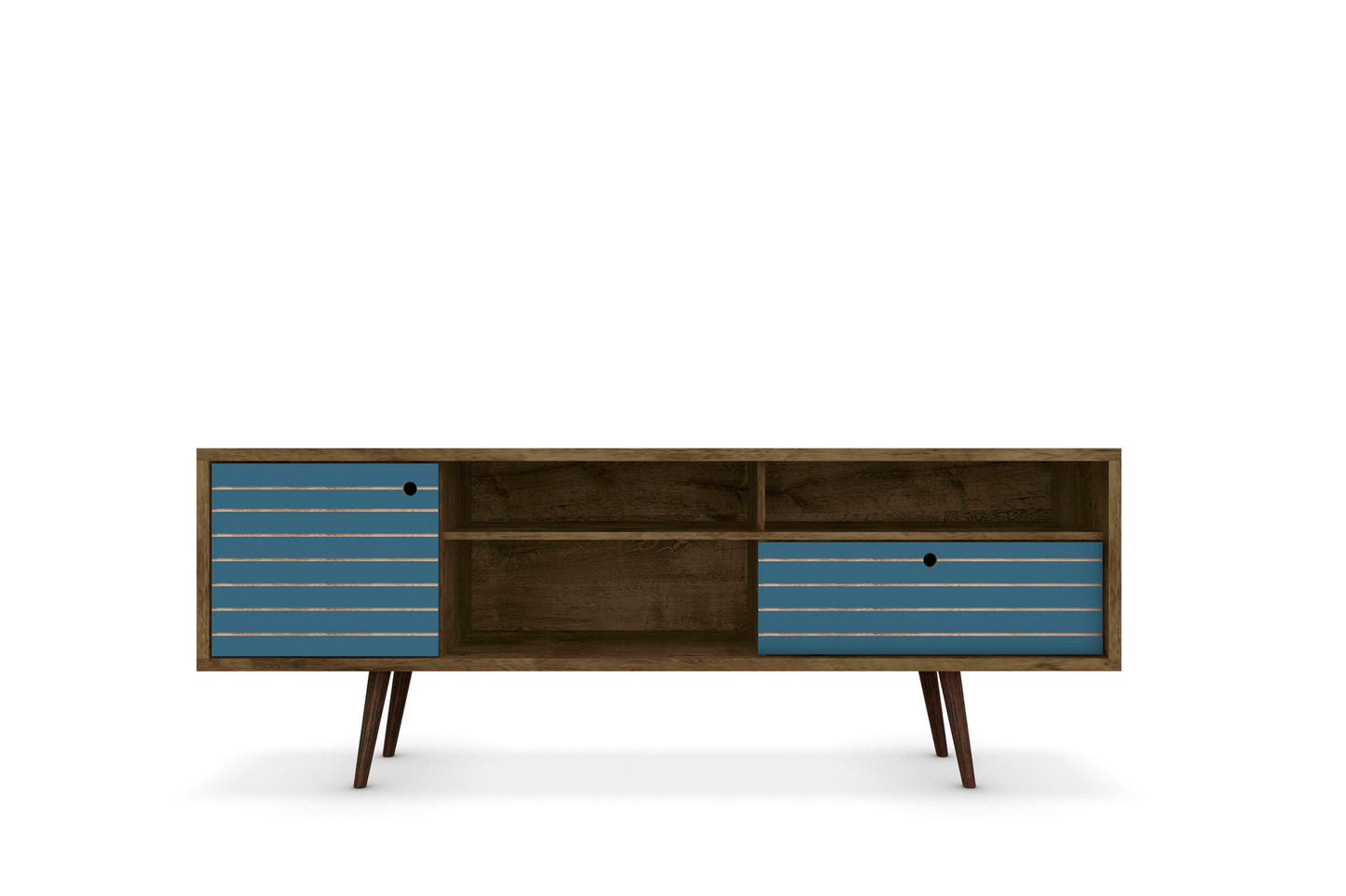 Manhattan Liberty - 71" TV Stand With Rustic Brown Frame