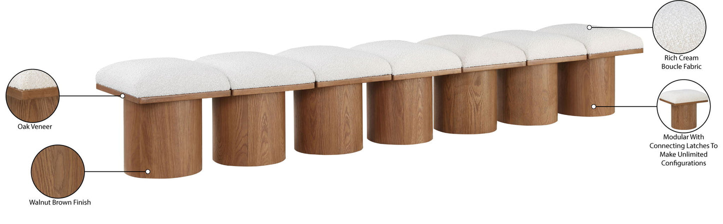 Pavilion - 7 Piece Modular Bench With Brown Base