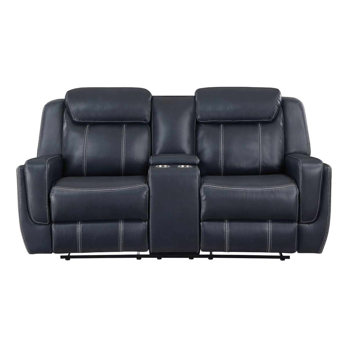 Littleton Double Reclining Love Seat with Center Console, Receptacles and USB Ports