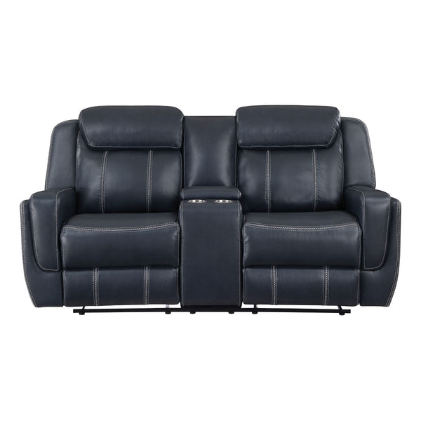 Littleton Double Reclining Love Seat with Center Console, Receptacles and USB Ports