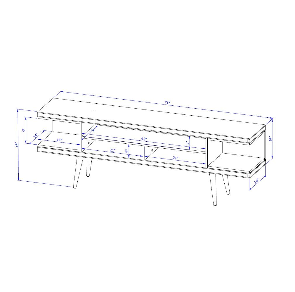 Manhattan Utopia - TV Stand - Off White And Maple Cream