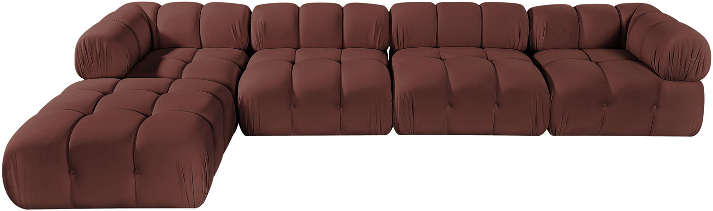 Orin - Fabric Velvet 5 Piece Modular Sectional